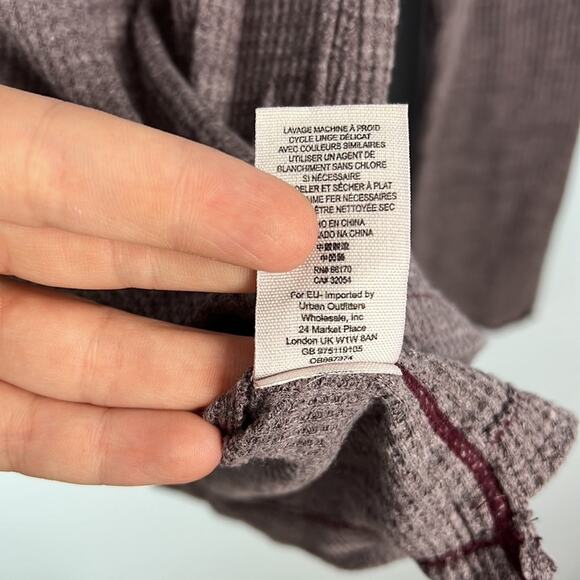 Free people We The Free thermal waffle knit button mock neck pullover - Picture 6 of 10